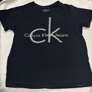 Calvin Klein Jeans Black Tee with Silver CK Logo